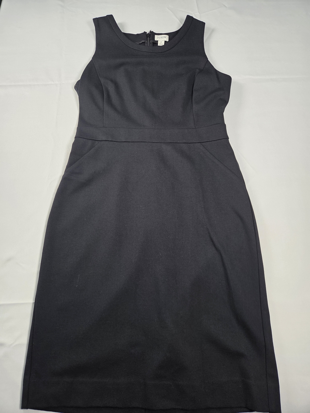J. Crew Black Sleeveless Sheath Dress